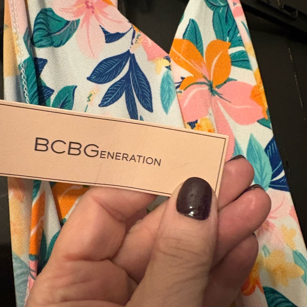 BCBGeneration Multicolor Floral Backless Dress NWT - image 4